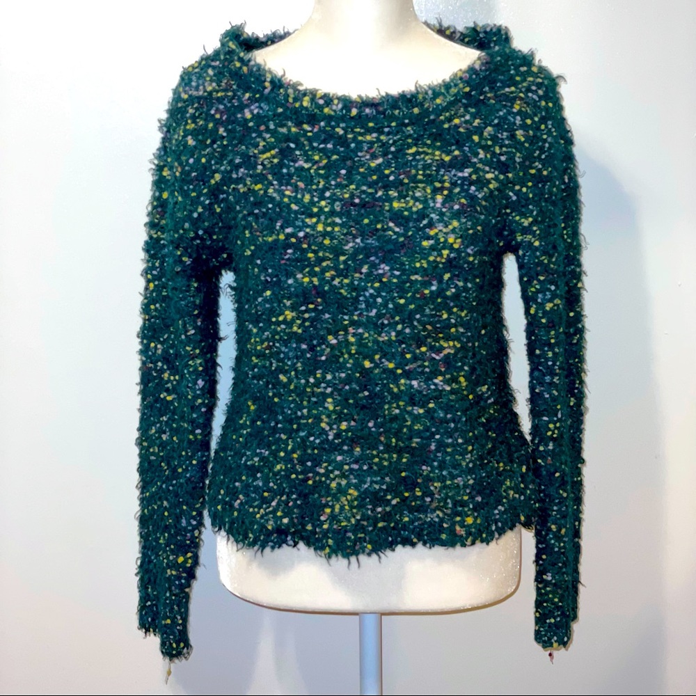 Green yarn sweater